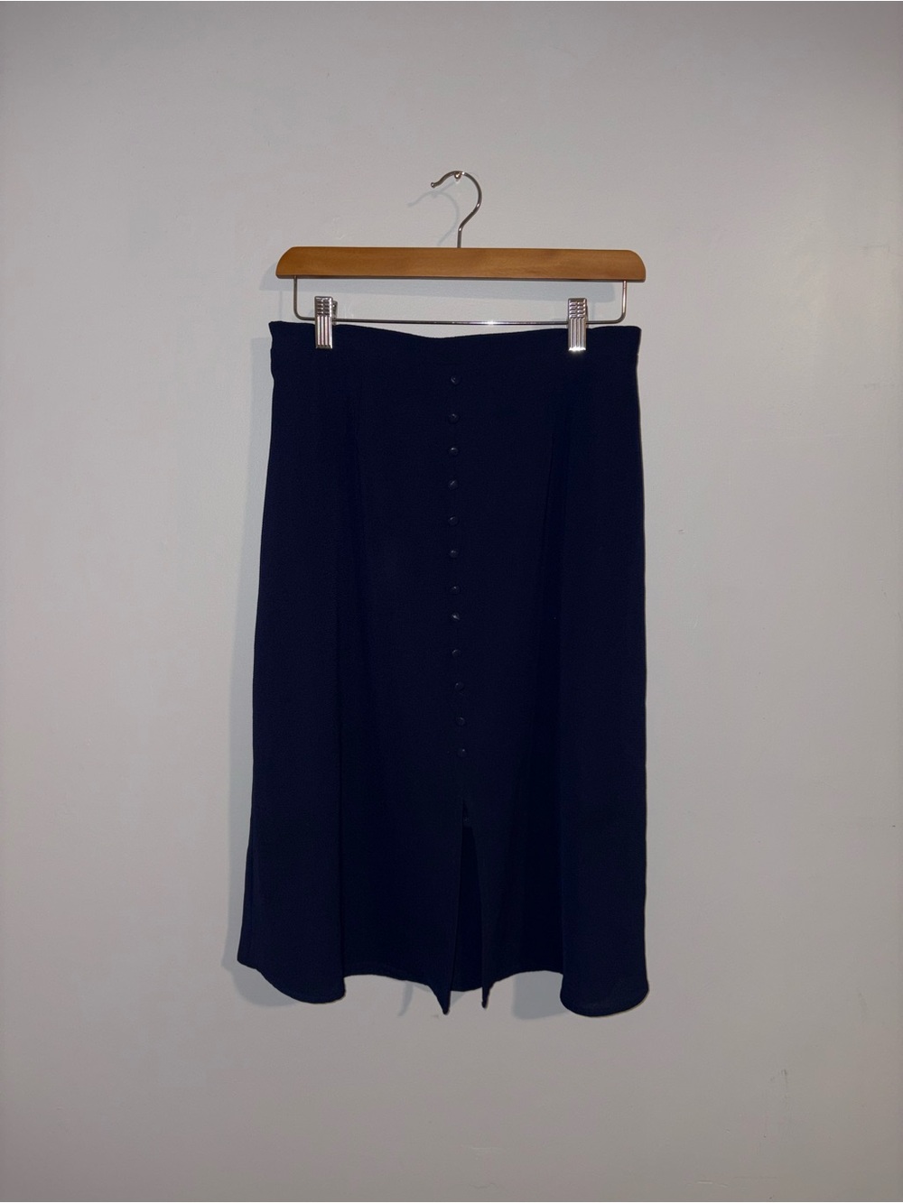 Monteau | Navy Button Skirt